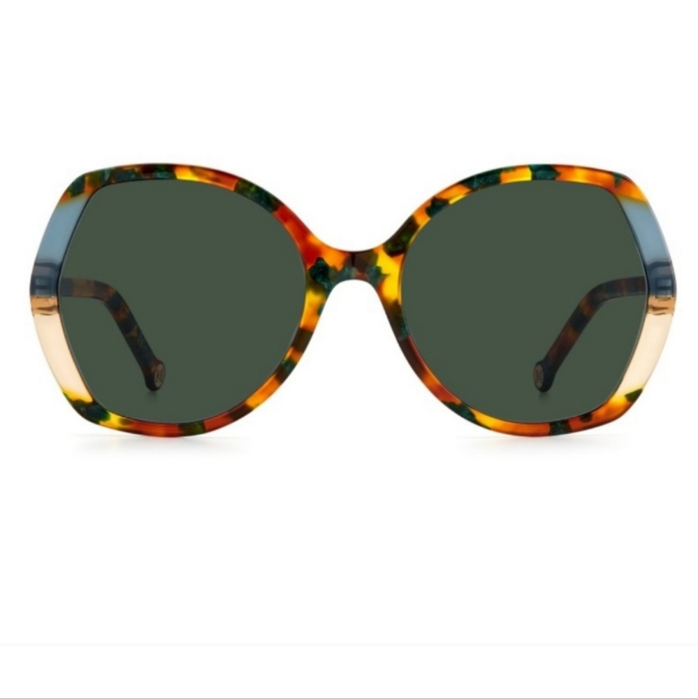 NWT CAROLINA HERRERA CH0051/S Sunglasses Green Havana